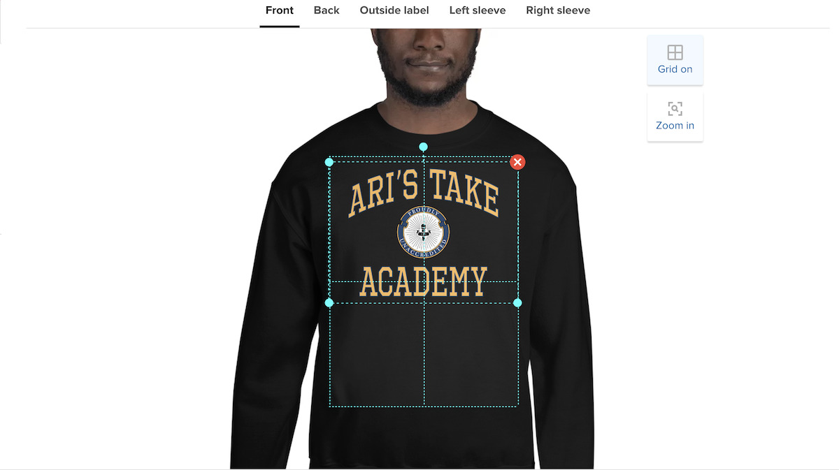 Ari's Take Academy print on-demand merch comparison