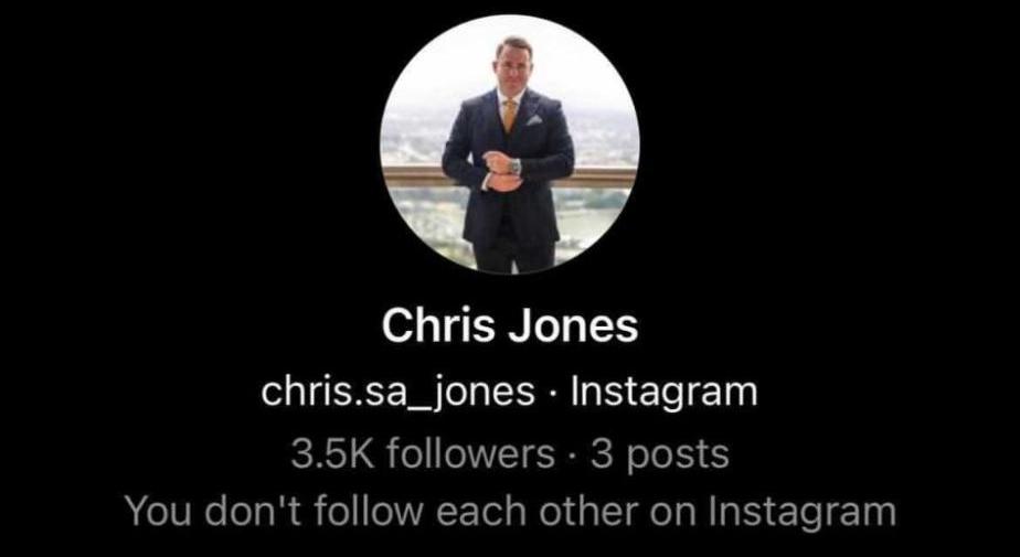 Chris Jones Instagram Scammer
